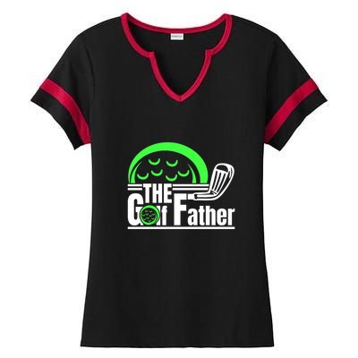 The Golf Father Retro Father's Day Gift For Dad Ladies Halftime Notch Neck Tee