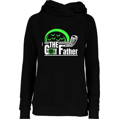 The Golf Father Retro Father's Day Gift For Dad Womens Funnel Neck Pullover Hood