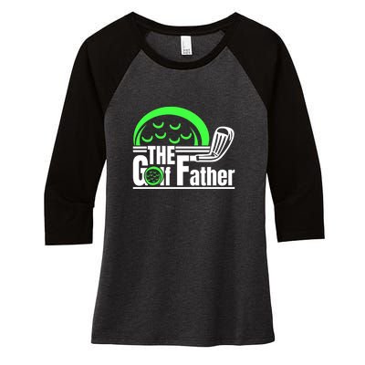 The Golf Father Retro Father's Day Gift For Dad Women's Tri-Blend 3/4-Sleeve Raglan Shirt