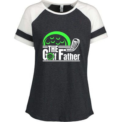 The Golf Father Retro Father's Day Gift For Dad Enza Ladies Jersey Colorblock Tee