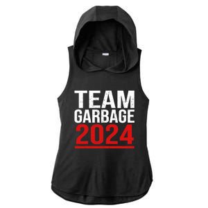 Team Garbage For Trump 2024 Elections 2024 Vote For Trump Ladies PosiCharge Tri-Blend Wicking Draft Hoodie Tank