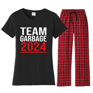 Team Garbage For Trump 2024 Elections 2024 Vote For Trump Women's Flannel Pajama Set