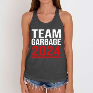 Team Garbage For Trump 2024 Elections 2024 Vote For Trump Women's Knotted Racerback Tank