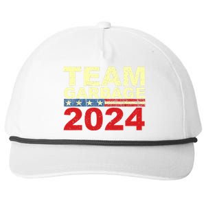 Team Garbage For Trump 2024 Elections 2024 Vote For Trump Snapback Five-Panel Rope Hat