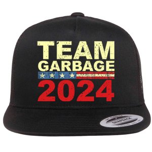 Team Garbage For Trump 2024 Elections 2024 Vote For Trump Flat Bill Trucker Hat