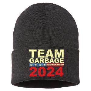 Team Garbage For Trump 2024 Elections 2024 Vote For Trump Sustainable Knit Beanie