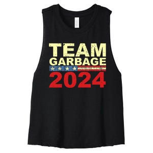 Team Garbage For Trump 2024 Elections 2024 Vote For Trump Women's Racerback Cropped Tank