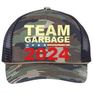 Team Garbage For Trump 2024 Elections 2024 Vote For Trump Retro Rope Trucker Hat Cap