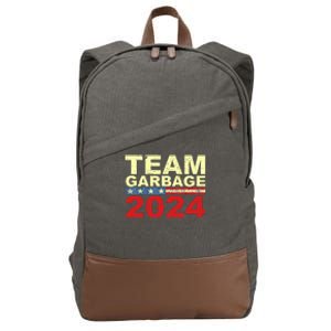 Team Garbage For Trump 2024 Elections 2024 Vote For Trump Cotton Canvas Backpack