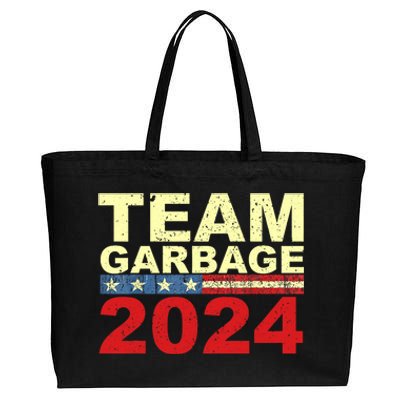 Team Garbage For Trump 2024 Elections 2024 Vote For Trump Cotton Canvas Jumbo Tote