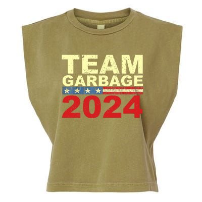 Team Garbage For Trump 2024 Elections 2024 Vote For Trump Garment-Dyed Women's Muscle Tee