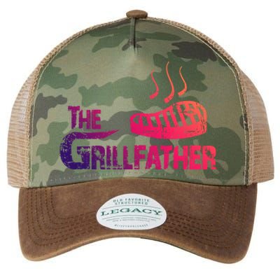 The Grillfather Funny Barbeque Grilling Gift Legacy Tie Dye Trucker Hat