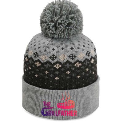 The Grillfather Funny Barbeque Grilling Gift The Baniff Cuffed Pom Beanie