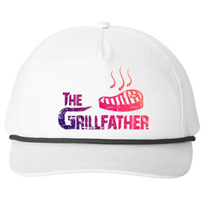 The Grillfather Funny Barbeque Grilling Gift Snapback Five-Panel Rope Hat