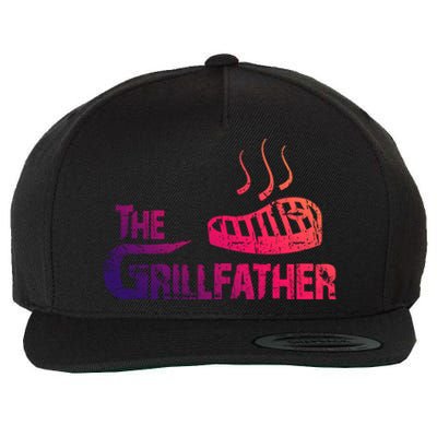 The Grillfather Funny Barbeque Grilling Gift Wool Snapback Cap