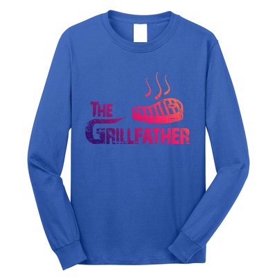 The Grillfather Funny Barbeque Grilling Gift Long Sleeve Shirt