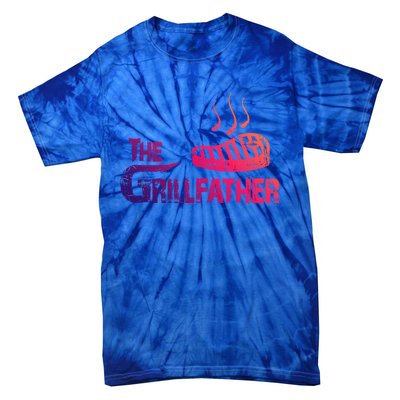 The Grillfather Funny Barbeque Grilling Gift Tie-Dye T-Shirt