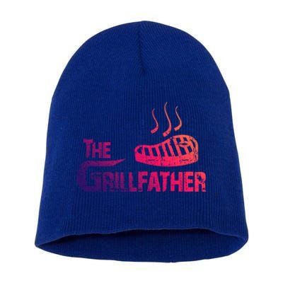 The Grillfather Funny Barbeque Grilling Gift Short Acrylic Beanie