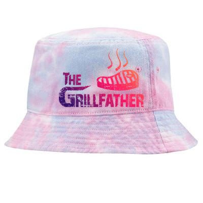 The Grillfather Funny Barbeque Grilling Gift Tie-Dyed Bucket Hat