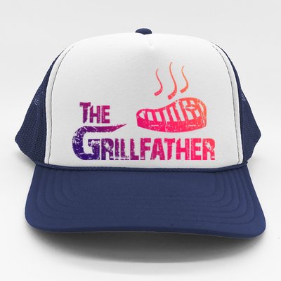 The Grillfather Funny Barbeque Grilling Gift Trucker Hat