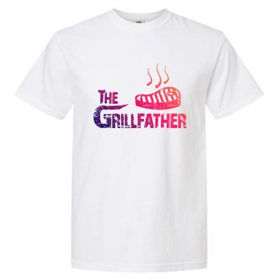 The Grillfather Funny Barbeque Grilling Gift Garment-Dyed Heavyweight T-Shirt