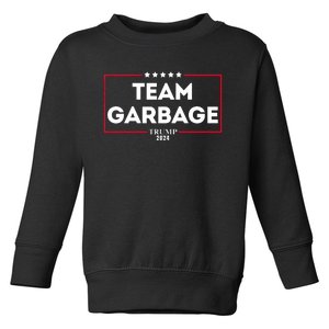 Team Garbage For Trump 2024 Toddler Sweatshirt