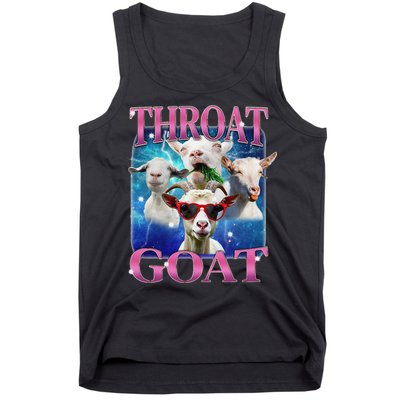Throat Goat Funny Inappropriate Adult Humor Unhinged Meme Tank Top