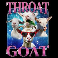 Throat Goat Funny Inappropriate Adult Humor Unhinged Meme Women's V-Neck T-Shirt