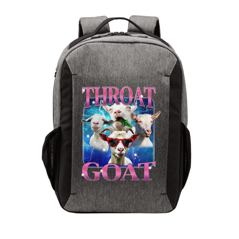 Throat Goat Funny Inappropriate Adult Humor Unhinged Meme Vector Backpack