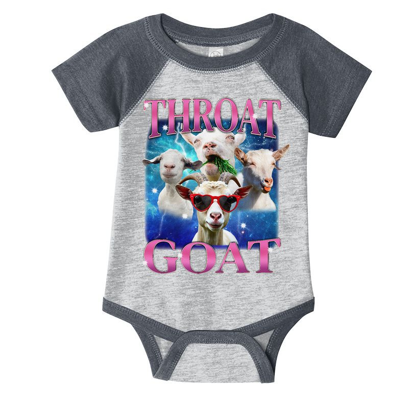 Throat Goat Funny Inappropriate Adult Humor Unhinged Meme Infant Baby Jersey Bodysuit