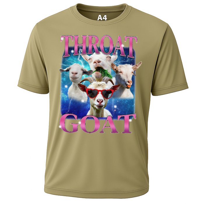 Throat Goat Funny Inappropriate Adult Humor Unhinged Meme Cooling Performance Crew T-Shirt