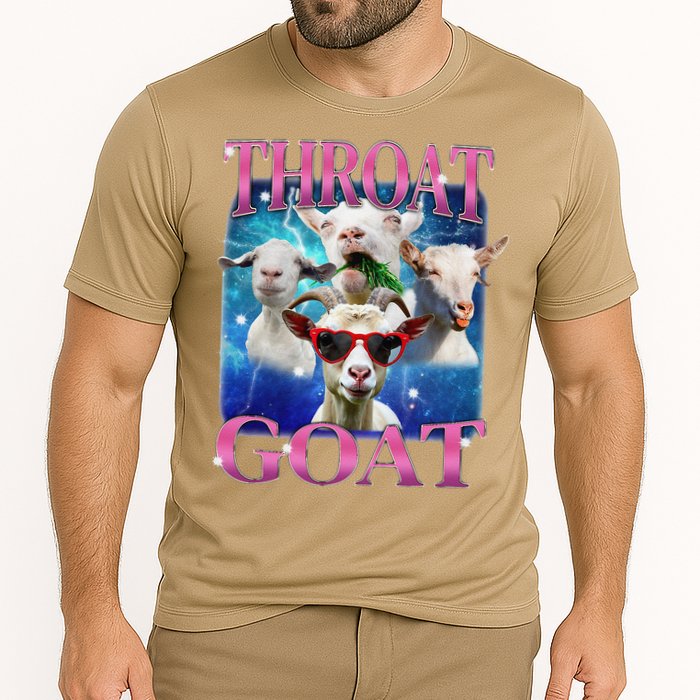 Throat Goat Funny Inappropriate Adult Humor Unhinged Meme Cooling Performance Crew T-Shirt