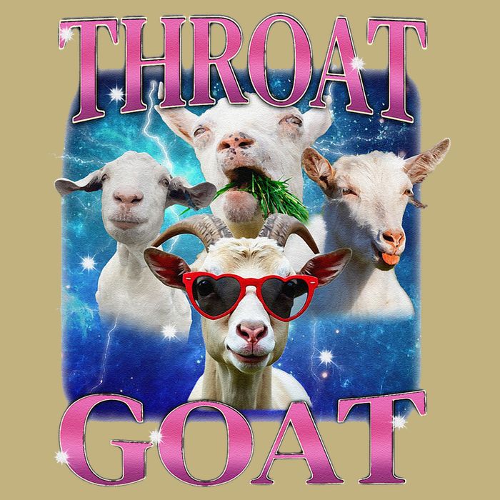 Throat Goat Funny Inappropriate Adult Humor Unhinged Meme Cooling Performance Crew T-Shirt