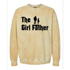 The Girl Father Fathers Day Dad Daughter Daddy Colorblast Crewneck Sweatshirt