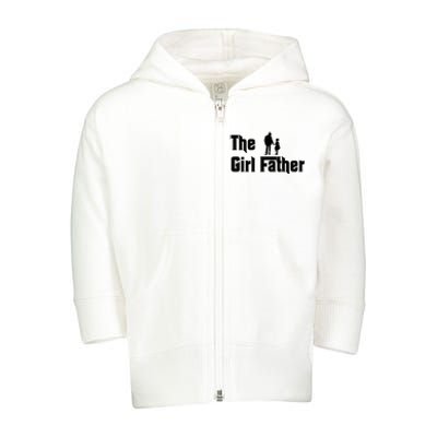 The Girl Father Fathers Day Dad Daughter Daddy Toddler Zip Fleece Hoodie