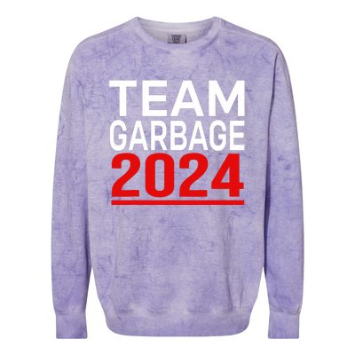 Team Garbage For Trump 2024 Colorblast Crewneck Sweatshirt