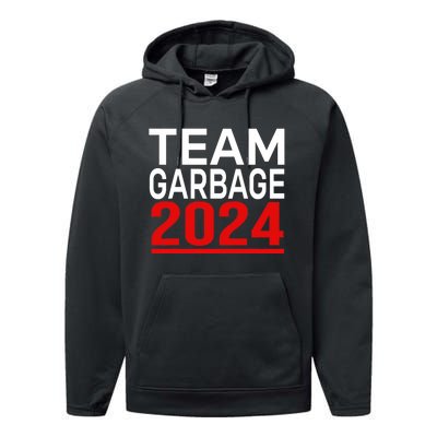 Team Garbage For Trump 2024 Performance Fleece Hoodie