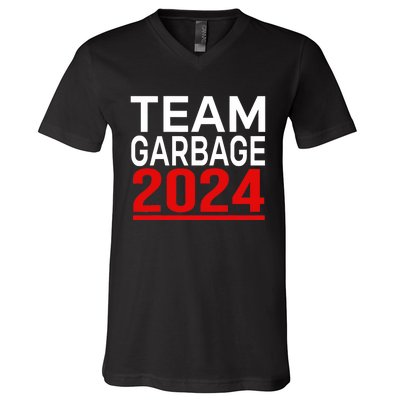 Team Garbage For Trump 2024 V-Neck T-Shirt