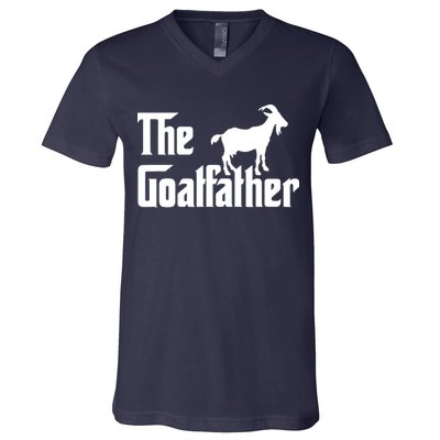 The Goatfather Funny Goat Father Lover Gift V-Neck T-Shirt