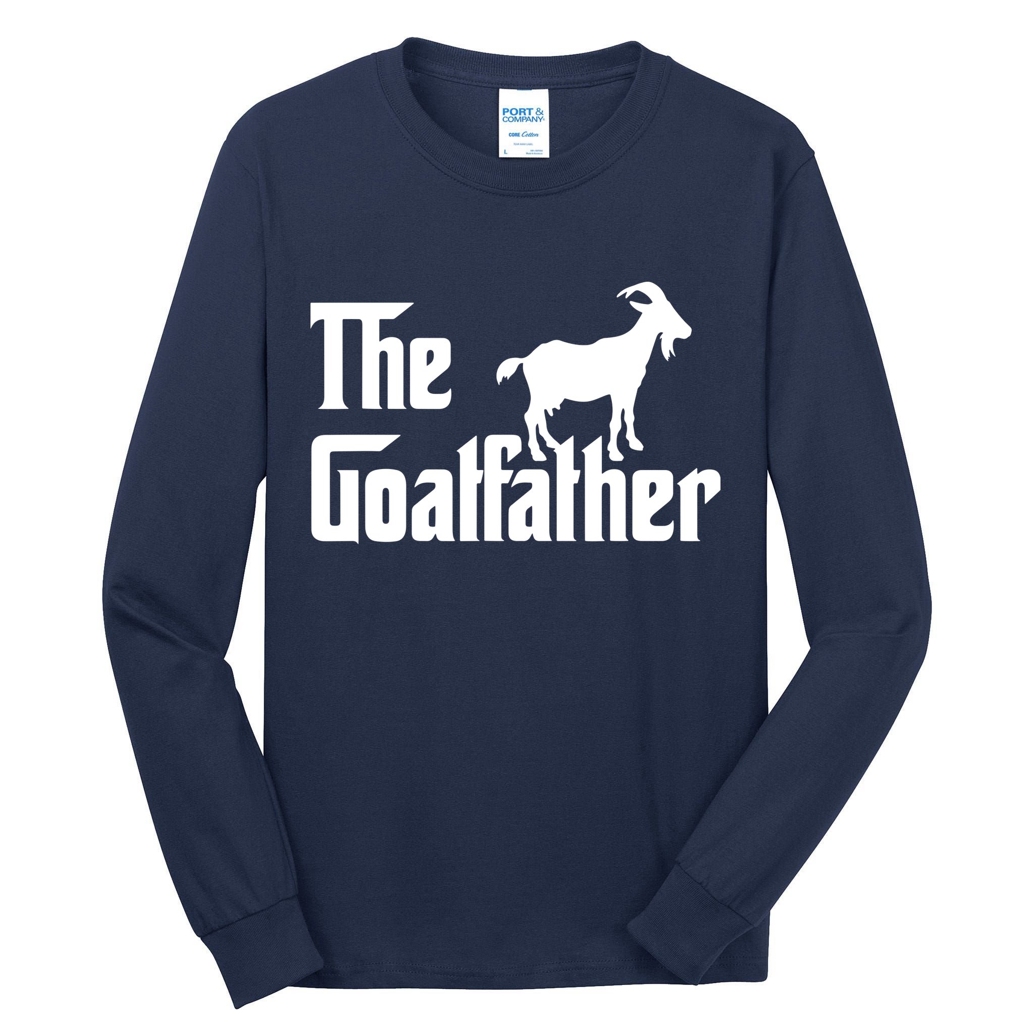 The Goatfather Funny Goat Father Lover Gift Tall Long Sleeve T-Shirt