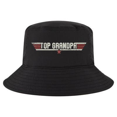 Top Grandpa Funny Vintage 80s 80's Grandfather Father's Day Cool Comfort Performance Bucket Hat