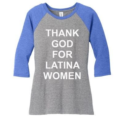 Thank God For Latina Women's Tri-Blend 3/4-Sleeve Raglan Shirt