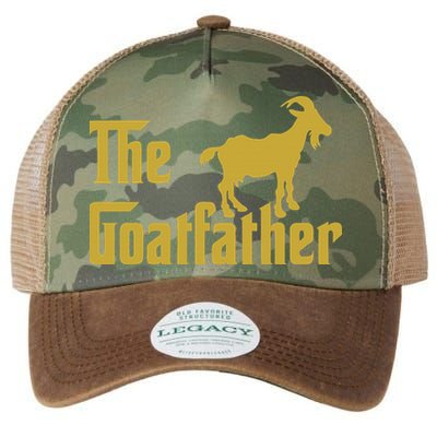 The Goatfather Funny Goat Father Goat Farmer Goat Lover Legacy Tie Dye Trucker Hat