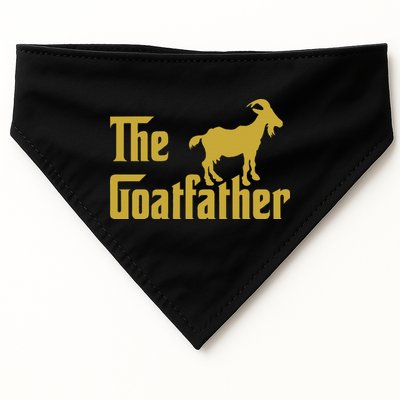 The Goatfather Funny Goat Father Goat Farmer Goat Lover USA-Made Doggie Bandana