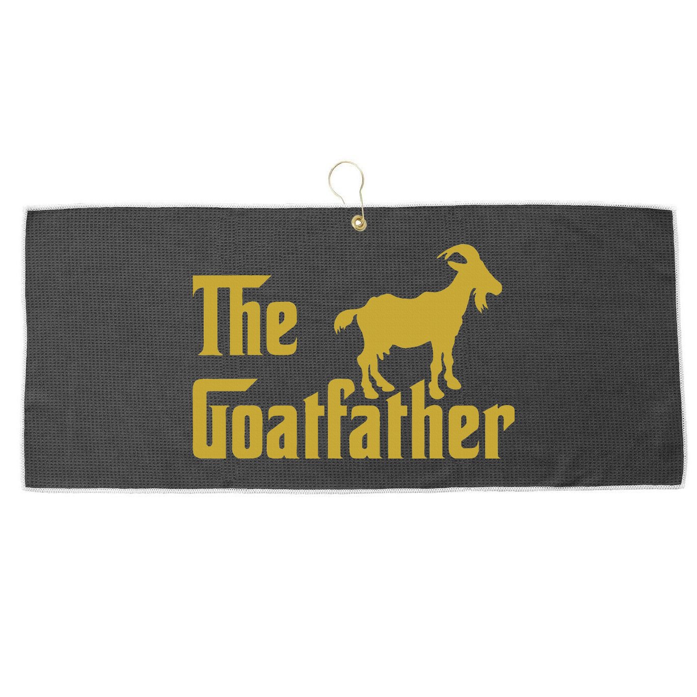 The Goatfather Funny Goat Father Goat Farmer Goat Lover Large Microfiber Waffle Golf Towel