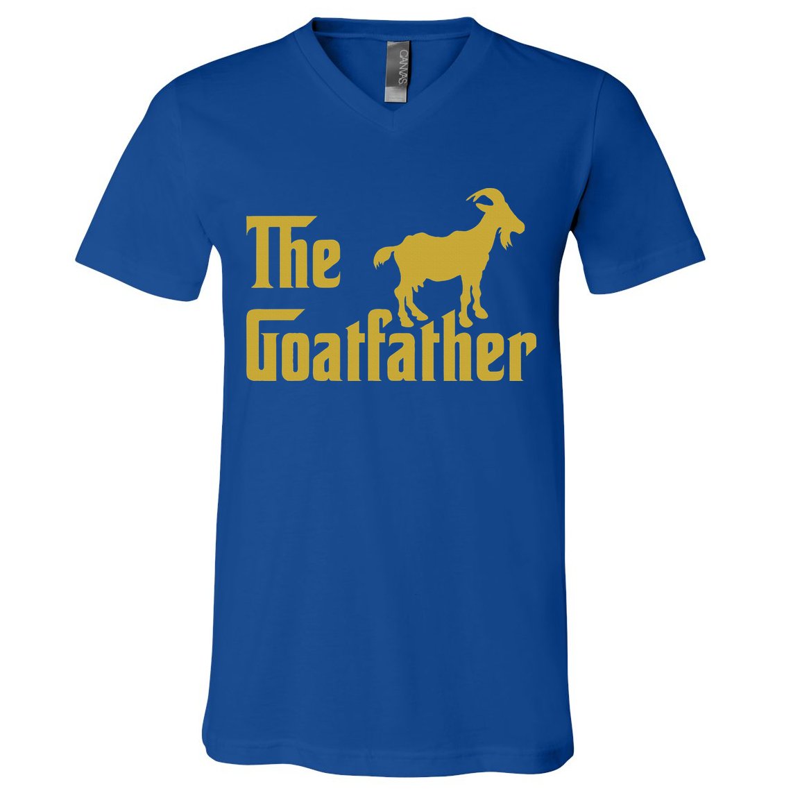 The Goatfather Funny Goat Father Goat Farmer Goat Lover V-Neck T-Shirt