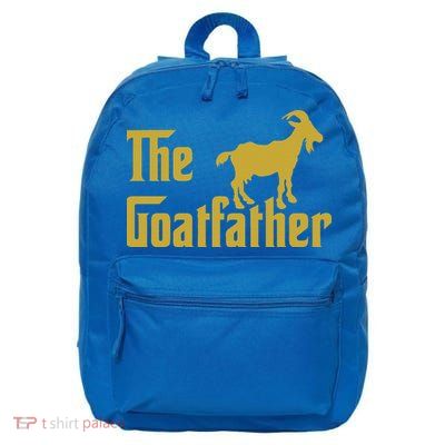 The Goatfather Funny Goat Father Goat Farmer Goat Lover 16 in Basic Backpack