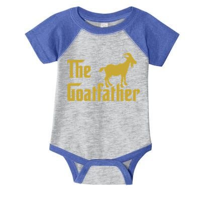 The Goatfather Funny Goat Father Goat Farmer Goat Lover Infant Baby Jersey Bodysuit