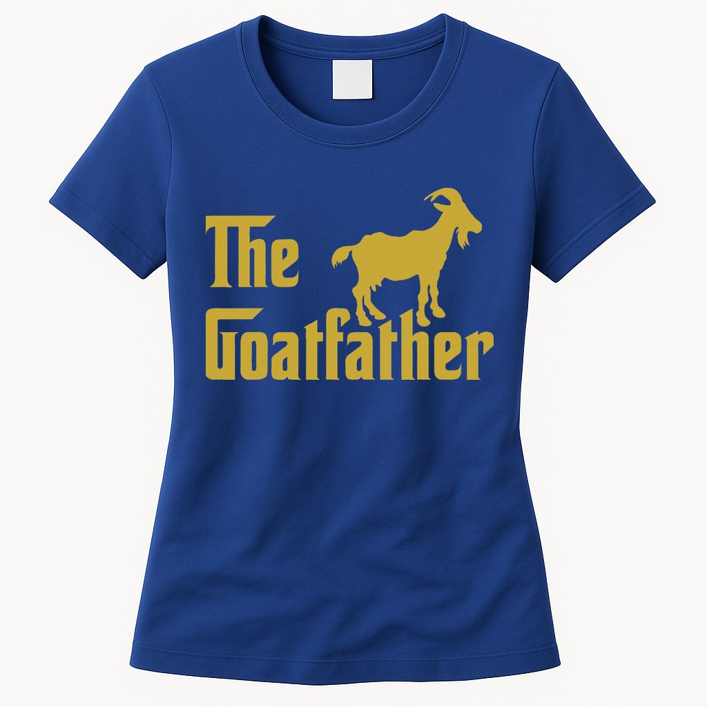 The Goatfather Funny Goat Father Goat Farmer Goat Lover Womens T-Shirt