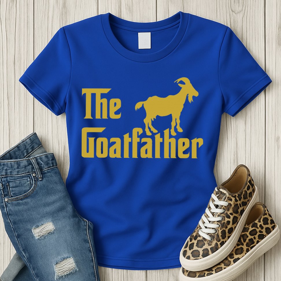 The Goatfather Funny Goat Father Goat Farmer Goat Lover Womens T-Shirt